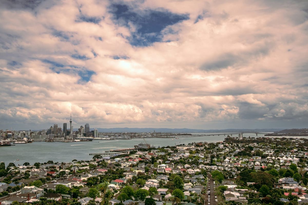Auckland skyline and harbour seen from Devonport