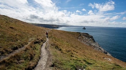A coastal walking path in the morning light, the kind of ordinary outdoors that becomes a habit.